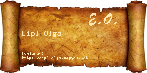 Eipl Olga névjegykártya